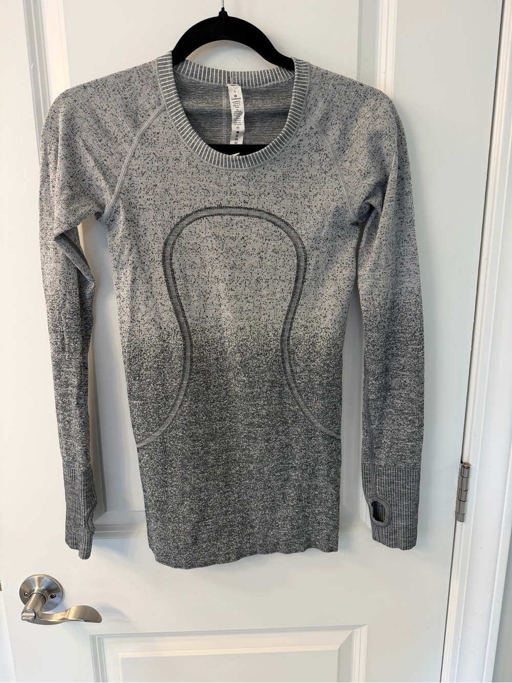 lululemon athletica Gray Ombre Long Sleeve Seamless Top